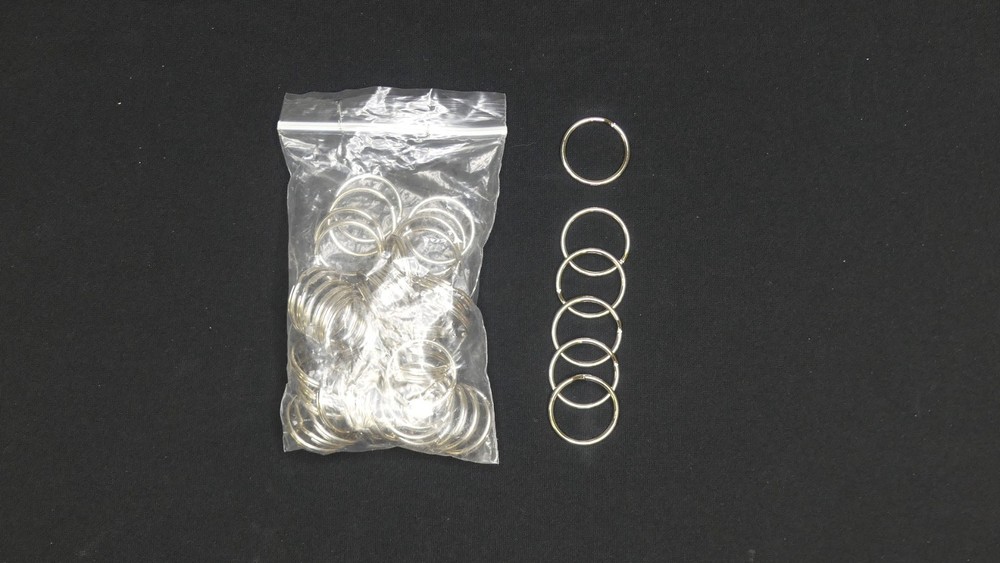 Key Rings, Nickel, Split, , 1 .25", pk 1000