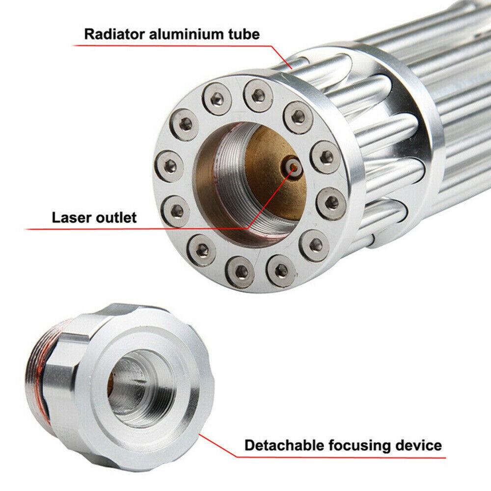 Adjustable Focus 532nm Green Laser Pointer Visible Beam Flashlight Focus Lazer