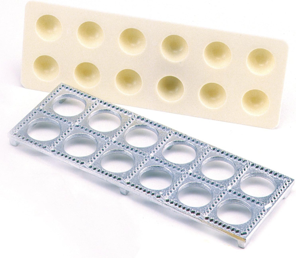 Ravioli Maker with Press 12 Inches, Metallic