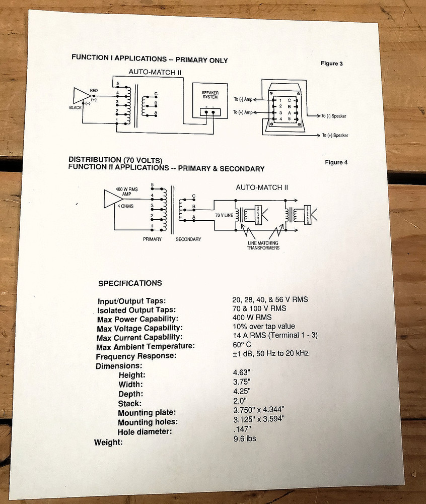 Peavey Automatch II transformer