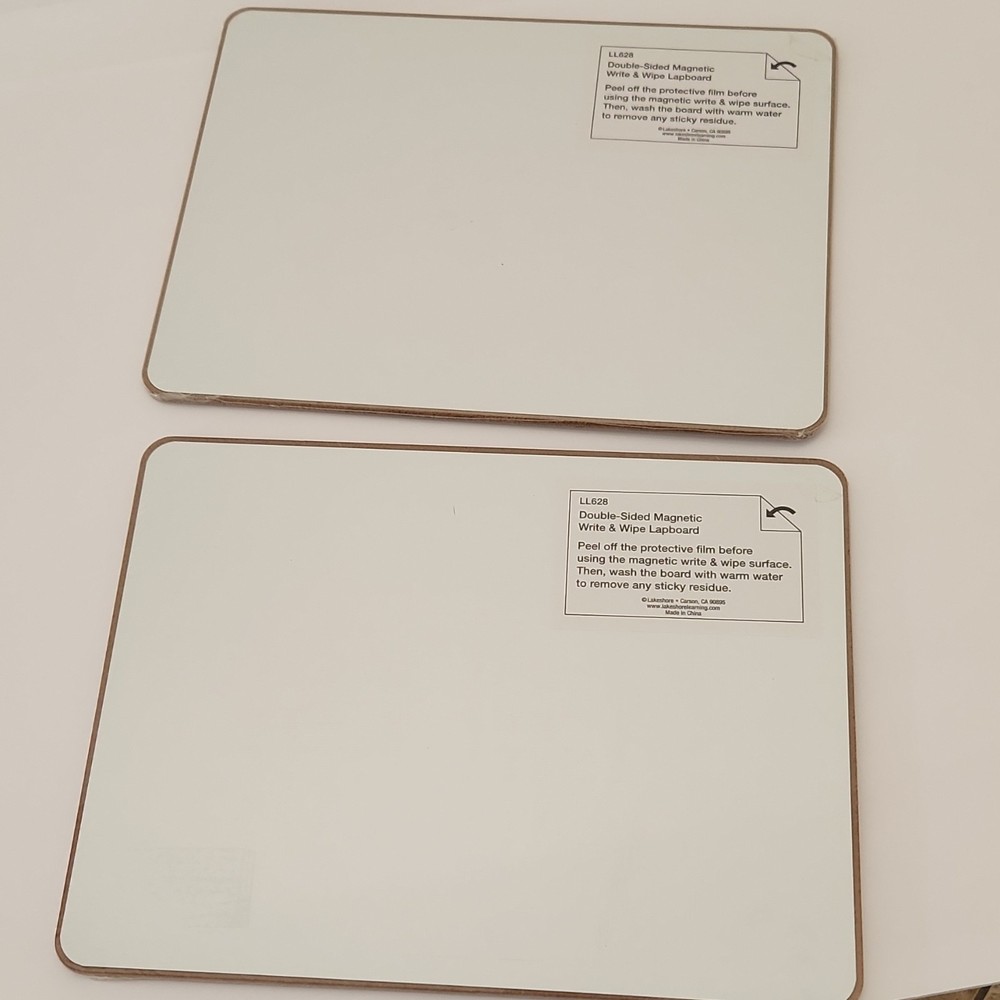 2 pack! Lakeshore LL628 Double-Sided Magnetic Write & Wipe Lapboard,Lined & Unli
