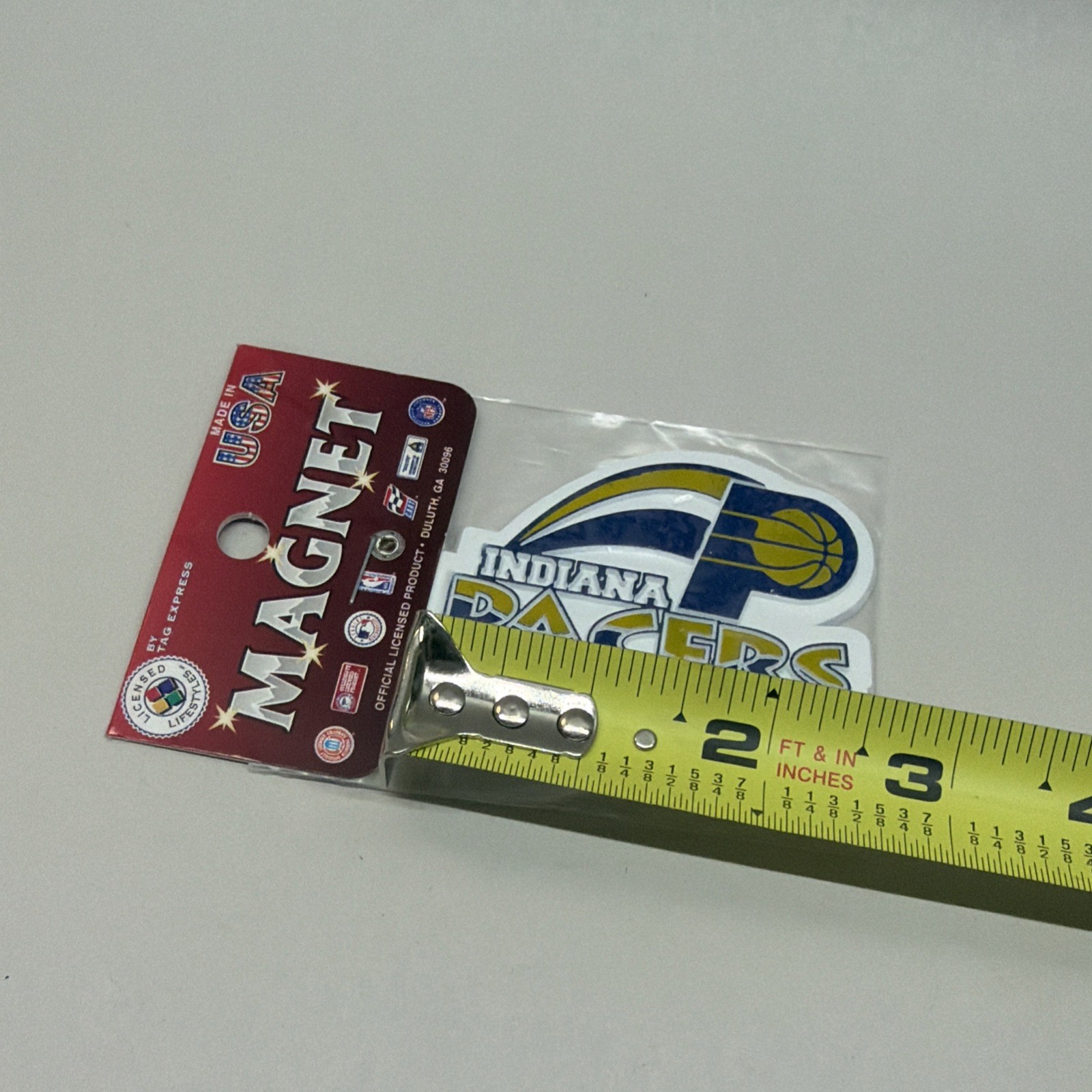 2x Tag Express NBA Pacers Standing Frame Magnets Express Rubber Magnets USA NEW
