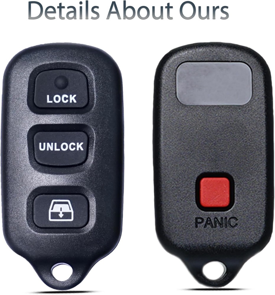 3+1 Button Key Fob Remote Shell Replacement Case Fits 1999–2009 4Runner Sequoia