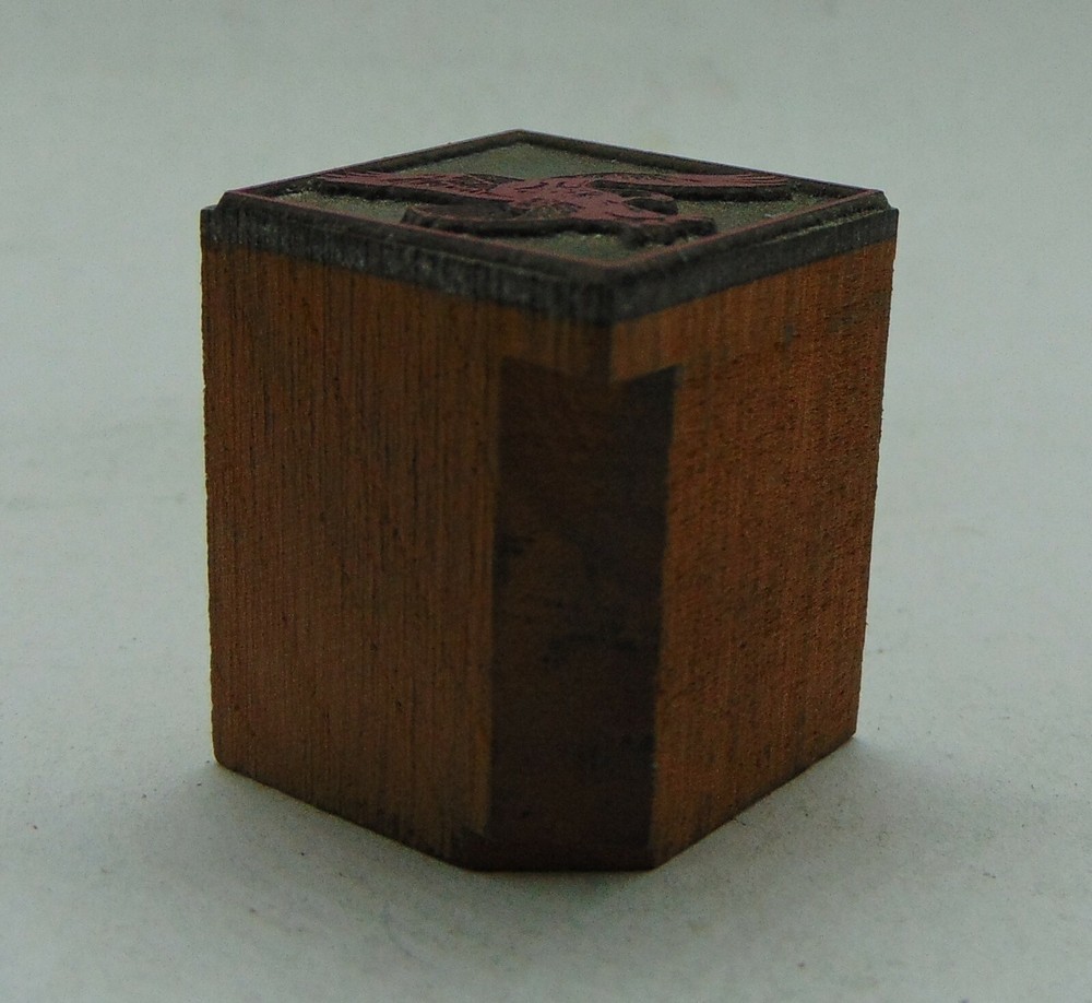 Vintage Printing Letterpress Print Block Bird Eagle