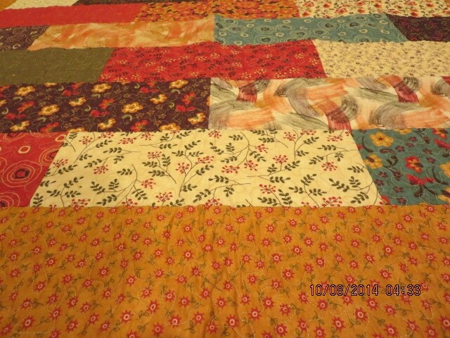 HAND CRAFTED QUILT--REVERSIBLE--MACHINE STIPPLING--#Y57-1