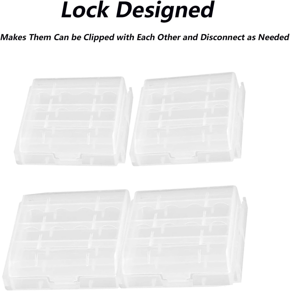 6pcs AAA Battery Storage Case Holder Box AA Battery Storage Case