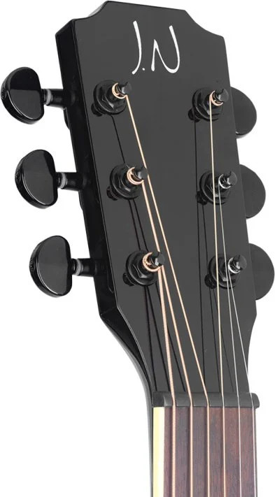 Acoustic dreadnought guitar with solid top, Yakisugi series