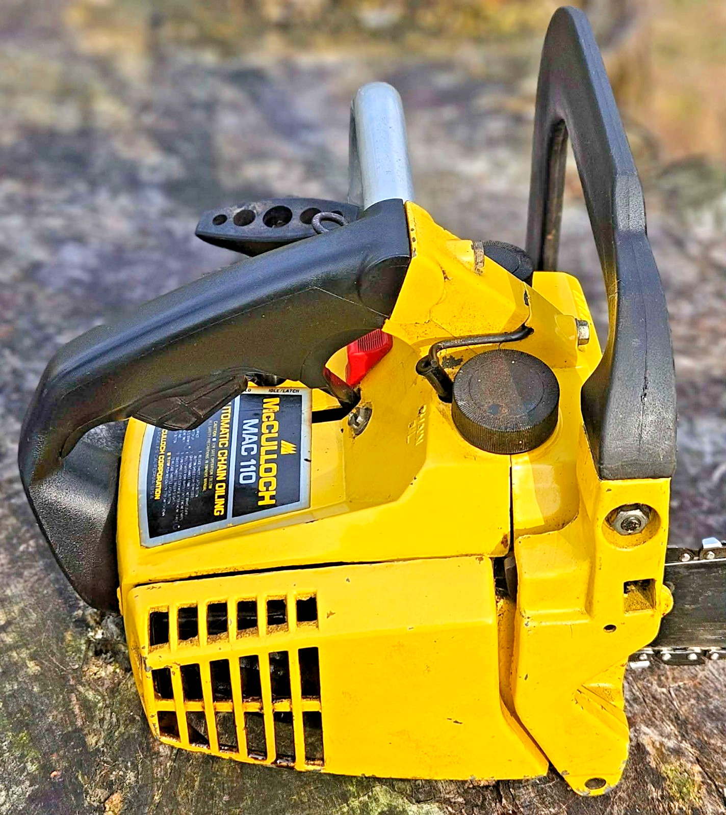 McCulloch Mac 110 Chainsaw Good Compression & Spark VTG Needs Carb rebuild