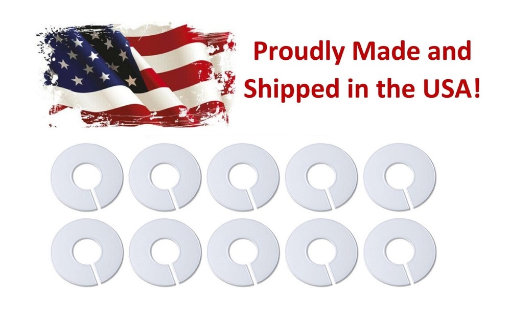 Plastic 10 Clothing White Blank Size Rack Ring Divider