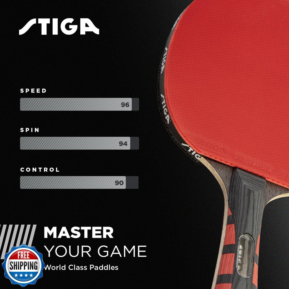 STIGA Evolution Performance Ping Pong Paddle - 6-ply Light Blade