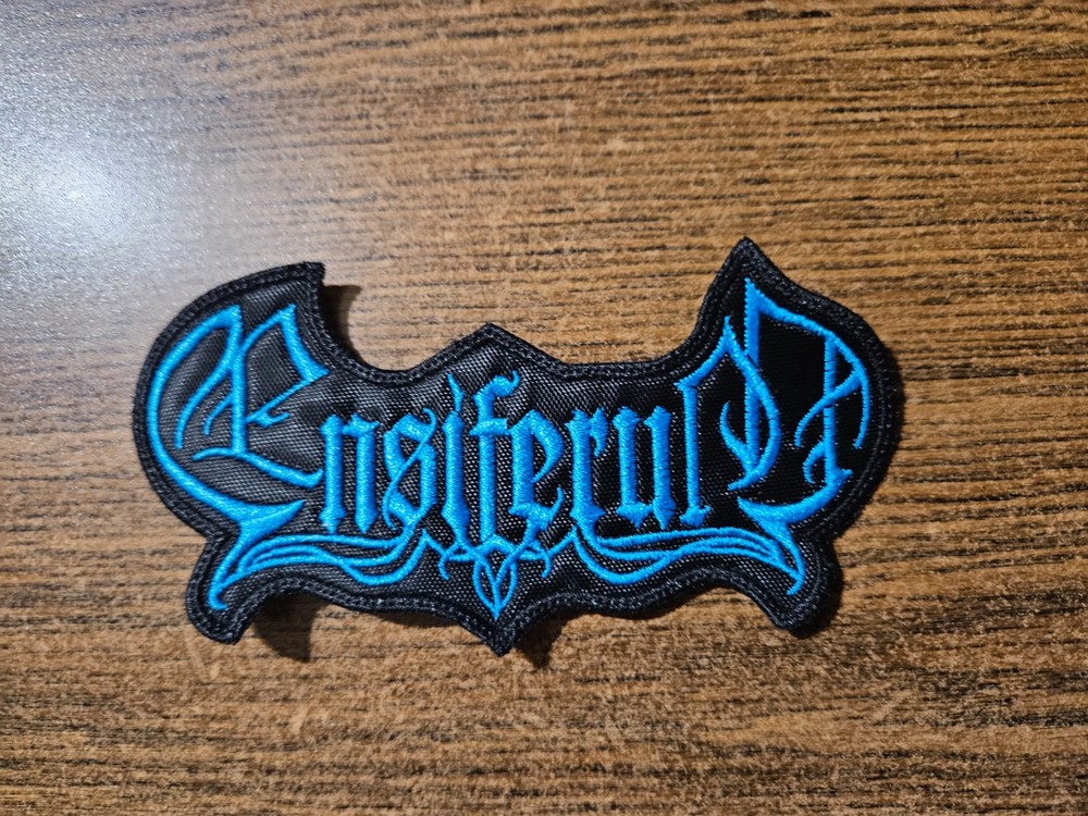 ENSIFERUM, SEW ON BLUE EMBROIDERED PATCH