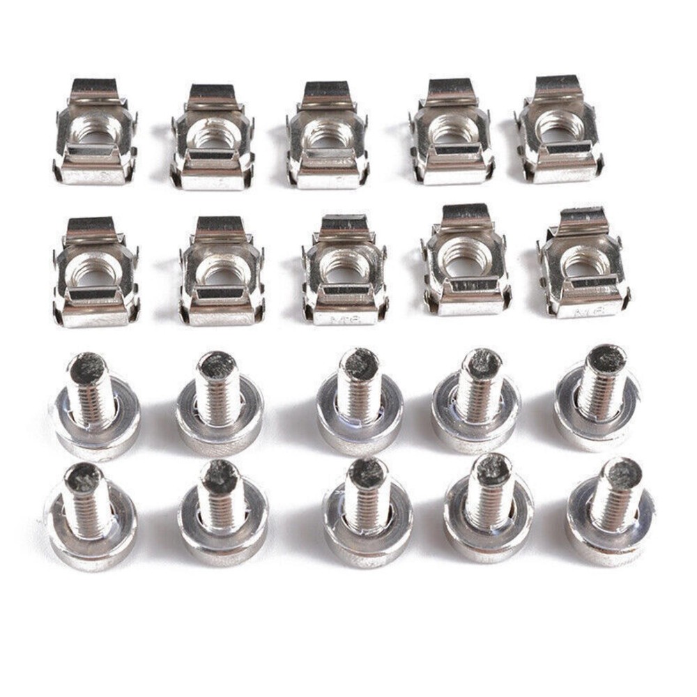 10pcs M5 Mounting Screws& Cage Nuts For Server Network AV Rackmount Equipment M