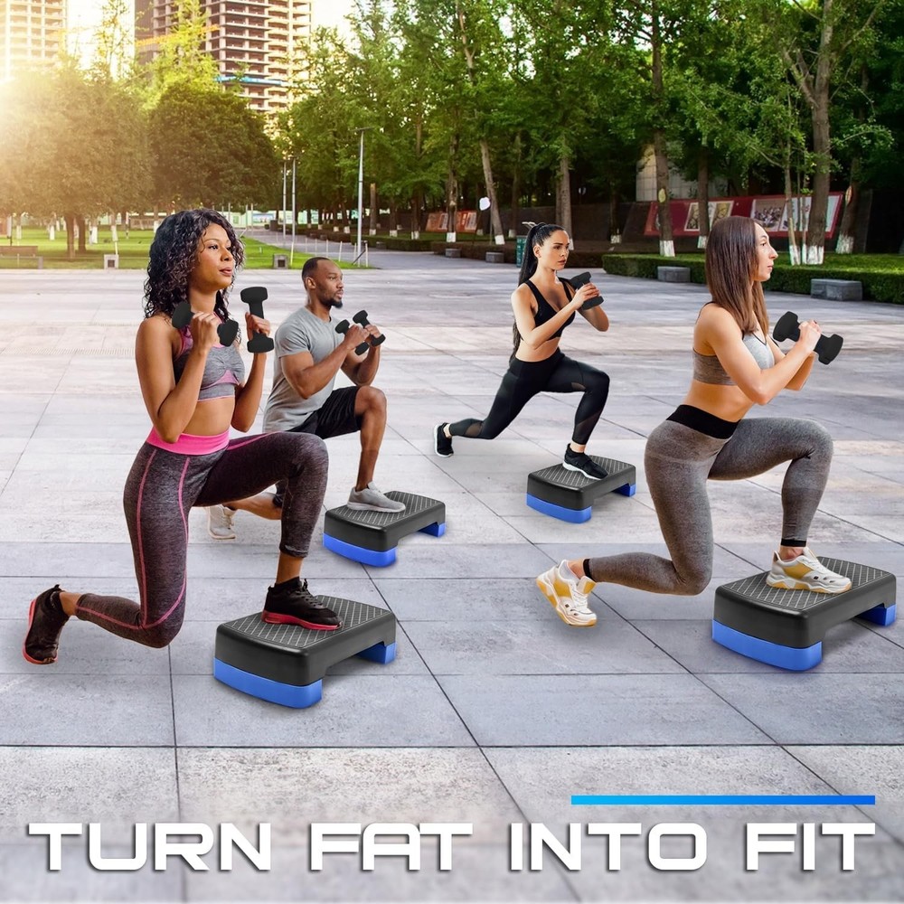 Lightweight 18.9" Adjustable Exercise Step Platform - Perfect for Small Spaces