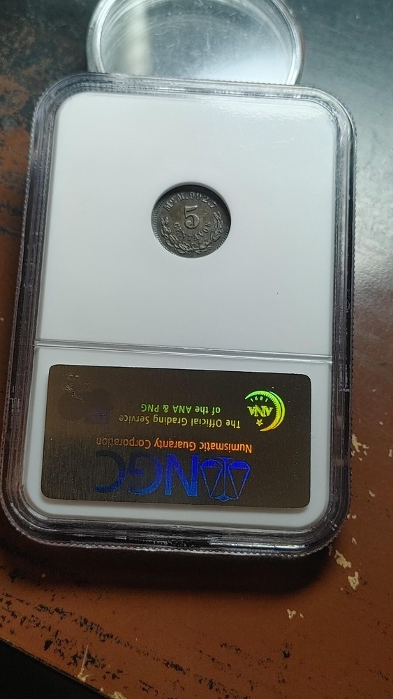 1887 Mo M Mexico Silver 5 Centavos NGC MS63 4763