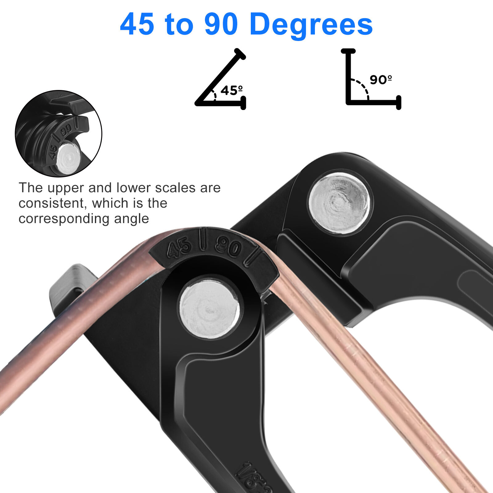 1/8 3/16 1/4" Tube Bender Tubing Fuel Brake AC Refrigerant Line Bending Tool