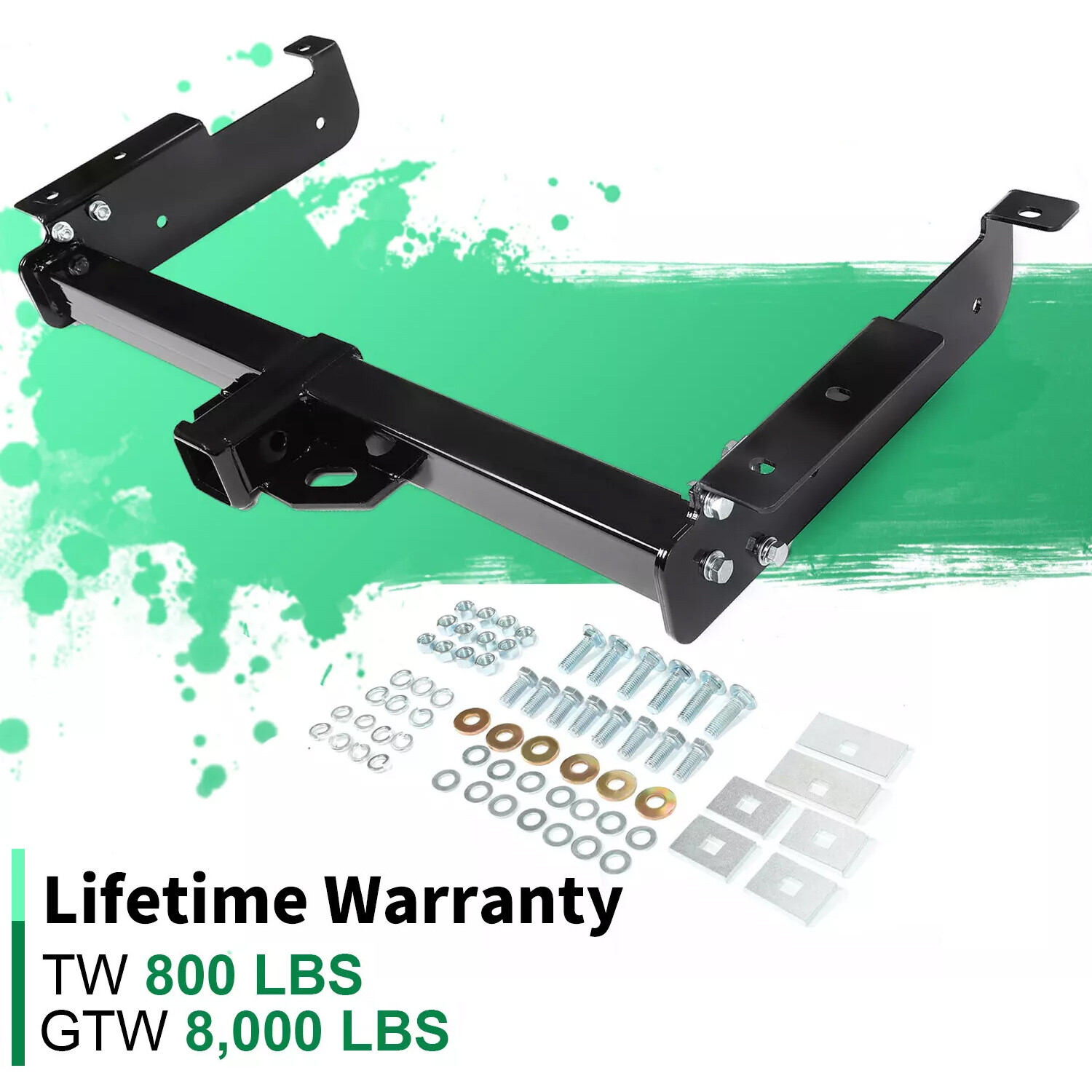 2" Receiver Trailer Class 3 Tow Hitch For 96-25 Chevy Express GMC Savana Van