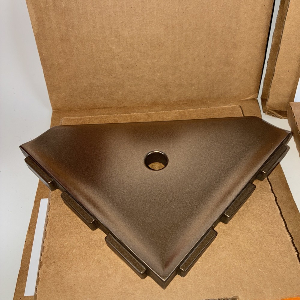 Questech 8" Corner Shower Shelf - Lugged for New Construction Bronze