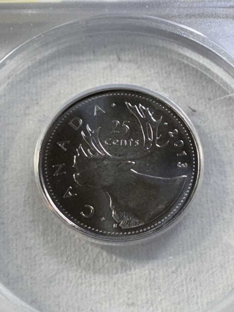 2013 Canada 25 Cents Graded MS 67 by ANACS