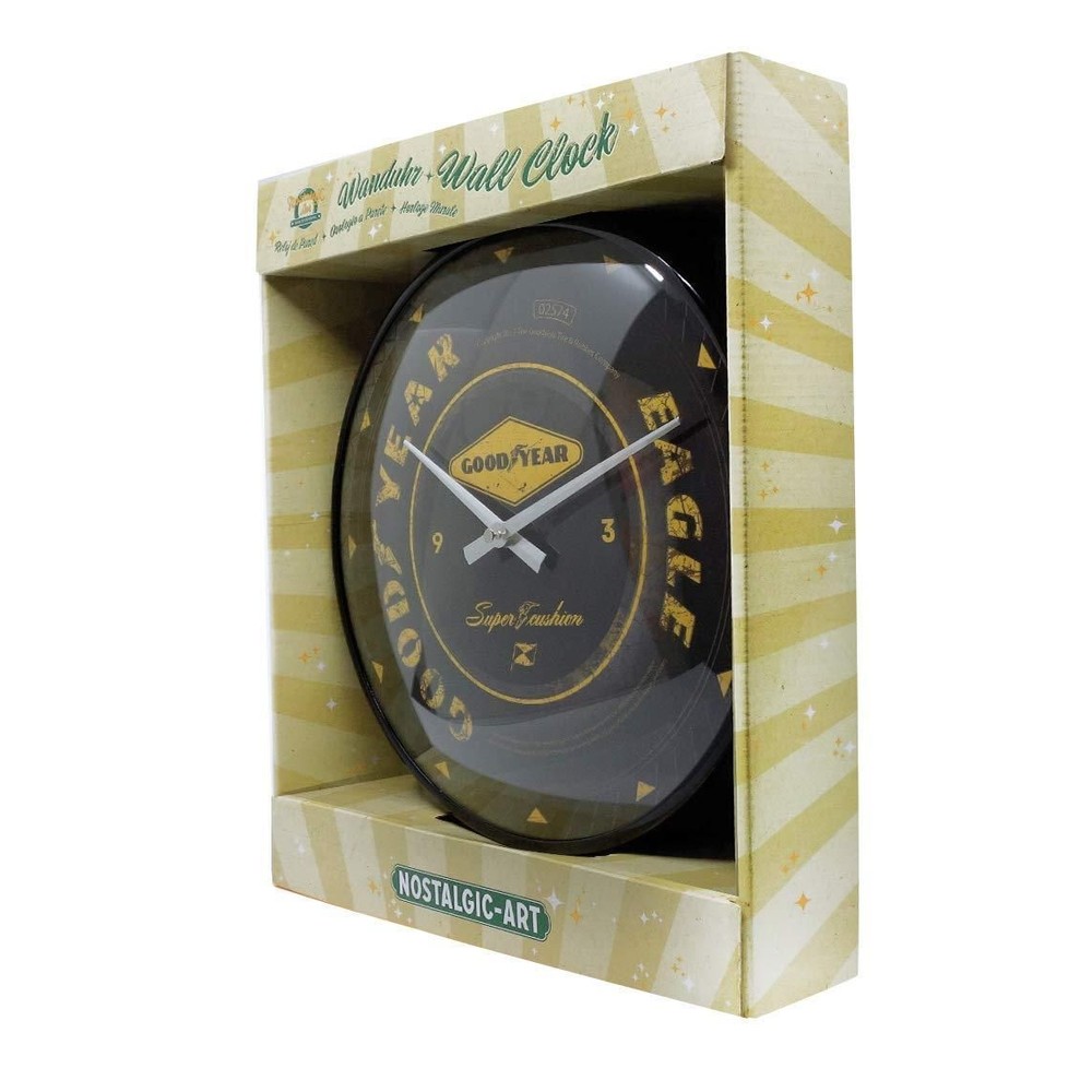Nostalgic-Art - Retro Wall Kitchen Clock Ø 12" Analog Battery - Goodyear