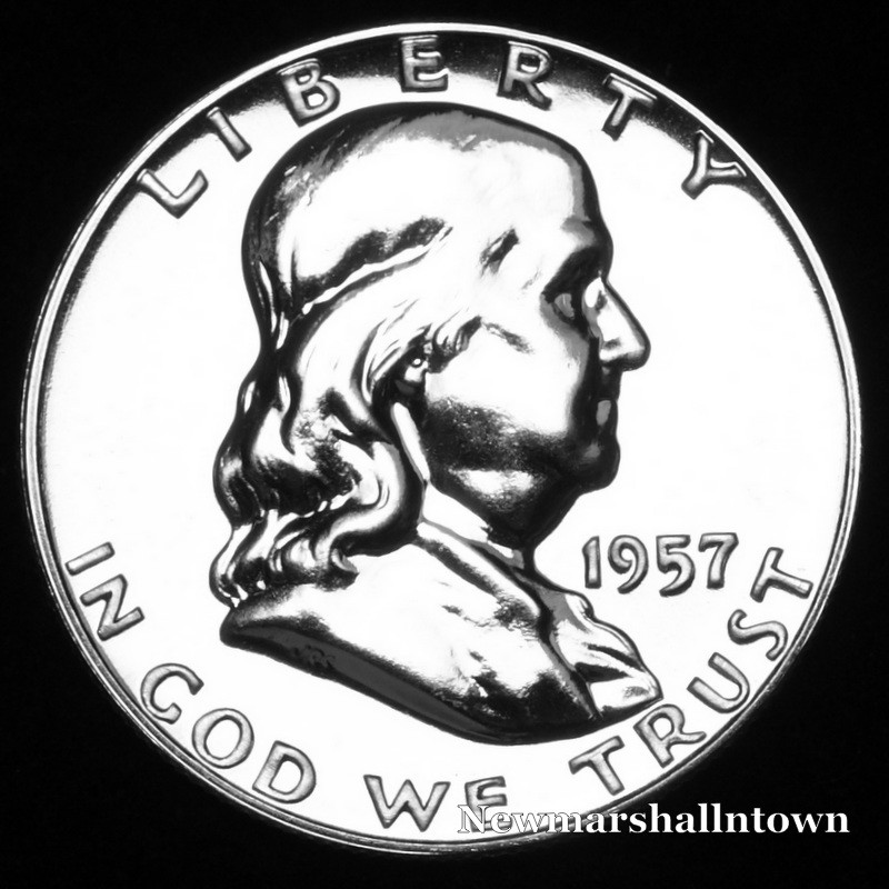 1957 Franklin Mint Proof Half Dollar from Proof Set (Raw Coin)