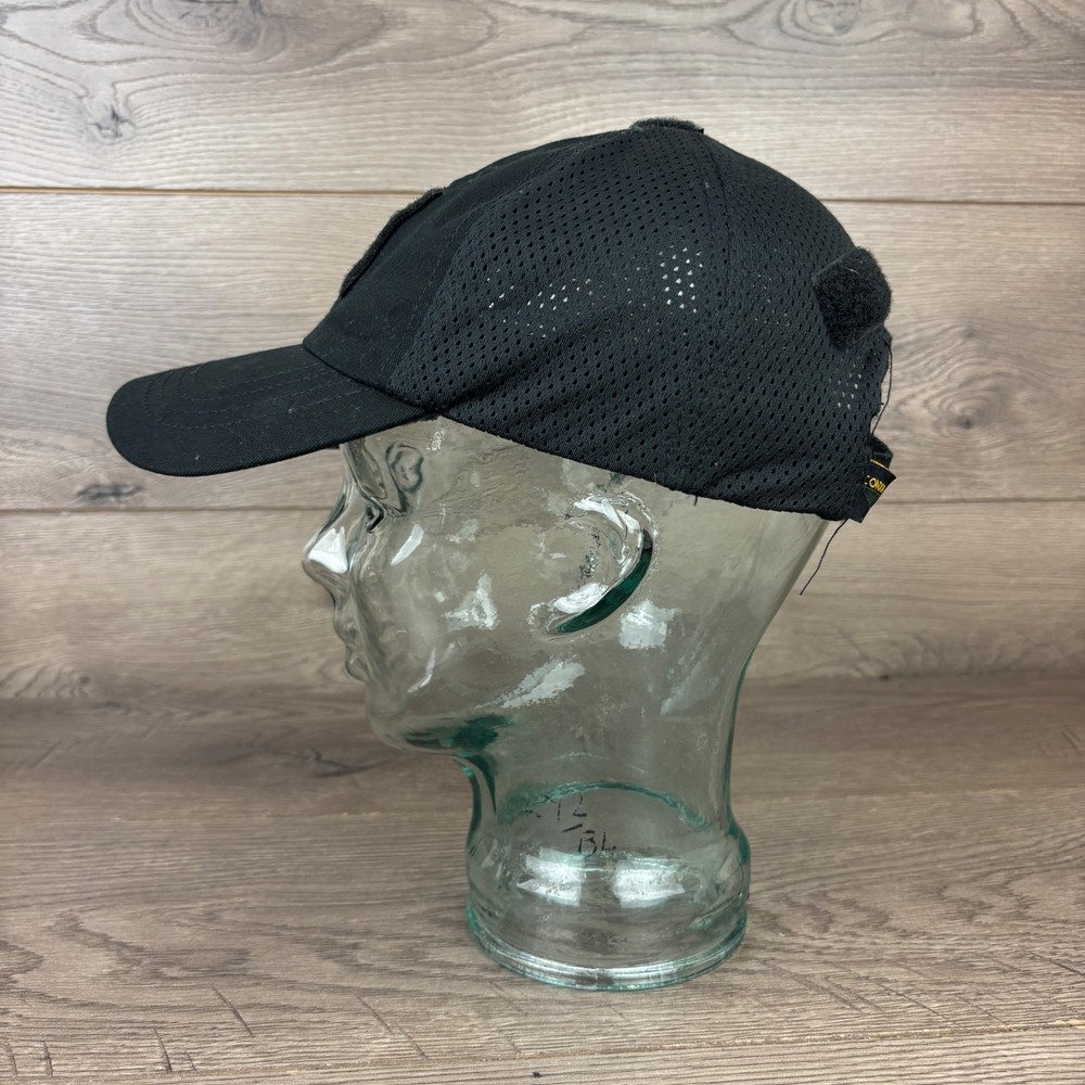 Condor Mesh Tactical Cap - TC-002 Black Adjustable Strapback Baseball Hat
