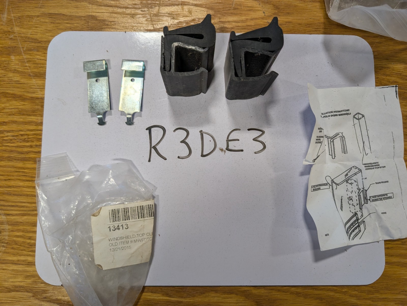 2 Golf Cart Windshield 3/4" Clips Hold Down Attachment Clamp 13413 EZGO (R3DE3)