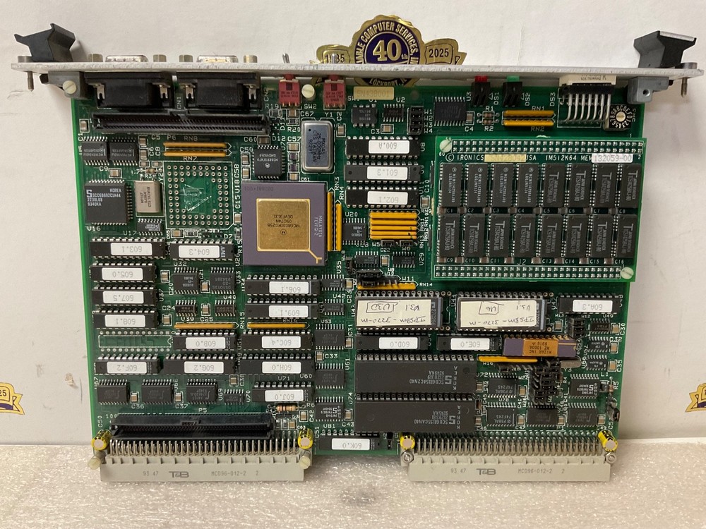 Ironics IV-3230 CPU VME Computer Module MVME with IM512K64 Memory Module