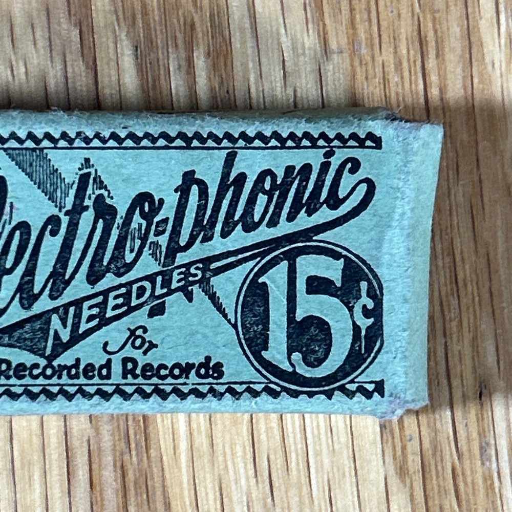 Antique Electro-phonic Phonograph Needle Package Advertising Original