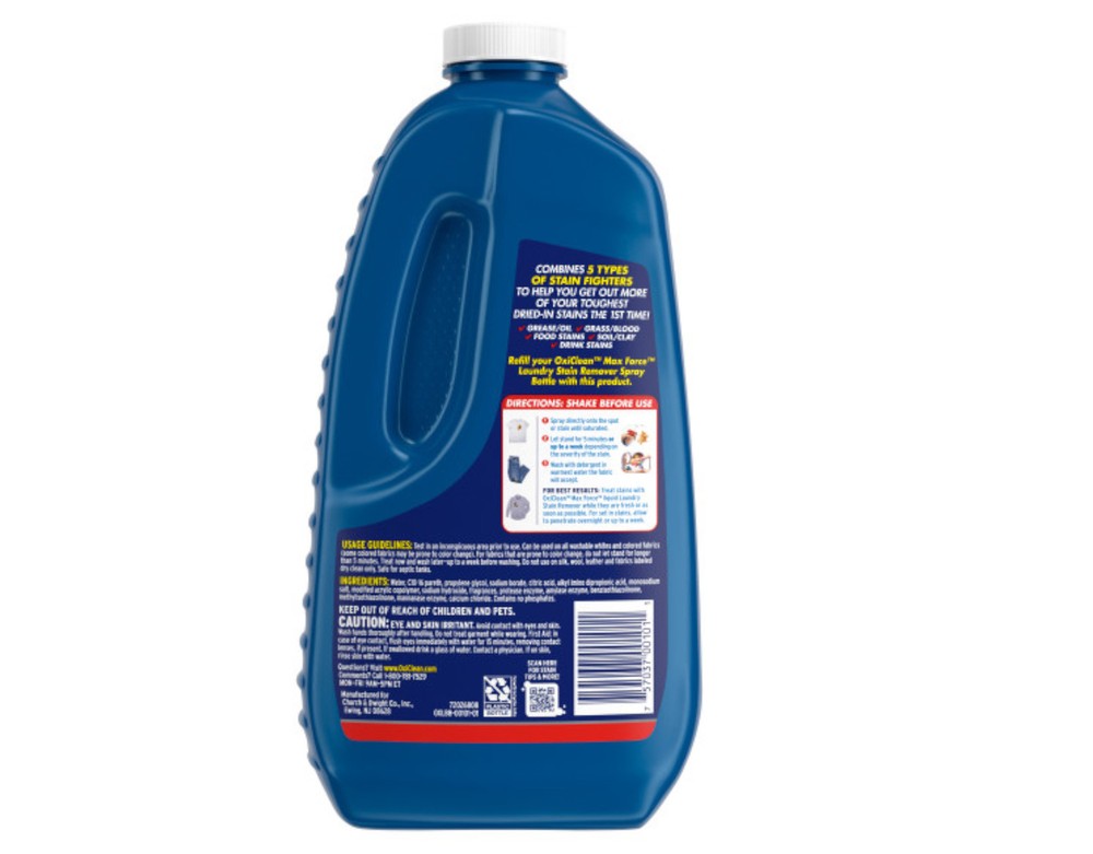 OxiClean Max Force Laundry Stain Remover Spray Refill, 48 fl oz​ - 5 Pack