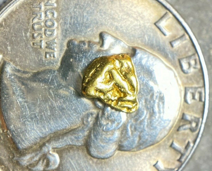PURE GOLD NUGGET ALASKA YUKON BC NATURAL SMALL ROCK HAND PICKED RAW FINE 22k .3g