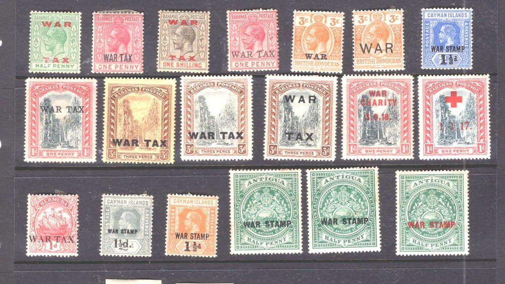 British    War  Tax   stamp  lot  mint  hinged