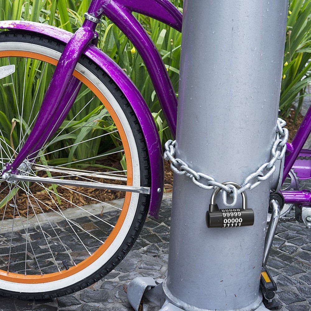 KeeKit 5 Digit Combination Lock, Re-settable Padlock, Outdoor...