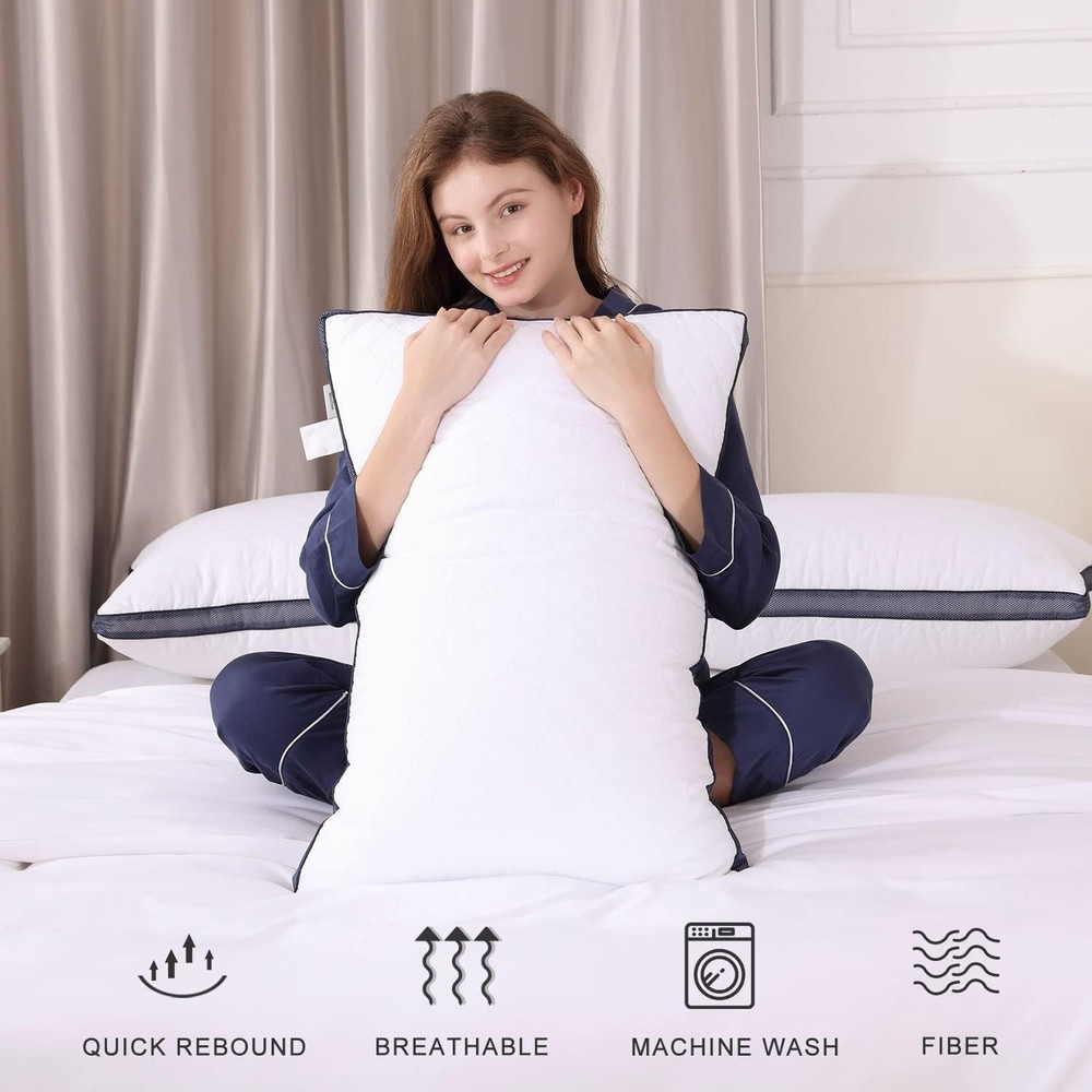 Luxury Hotel Pillows 2-Pack, Queen Size Set