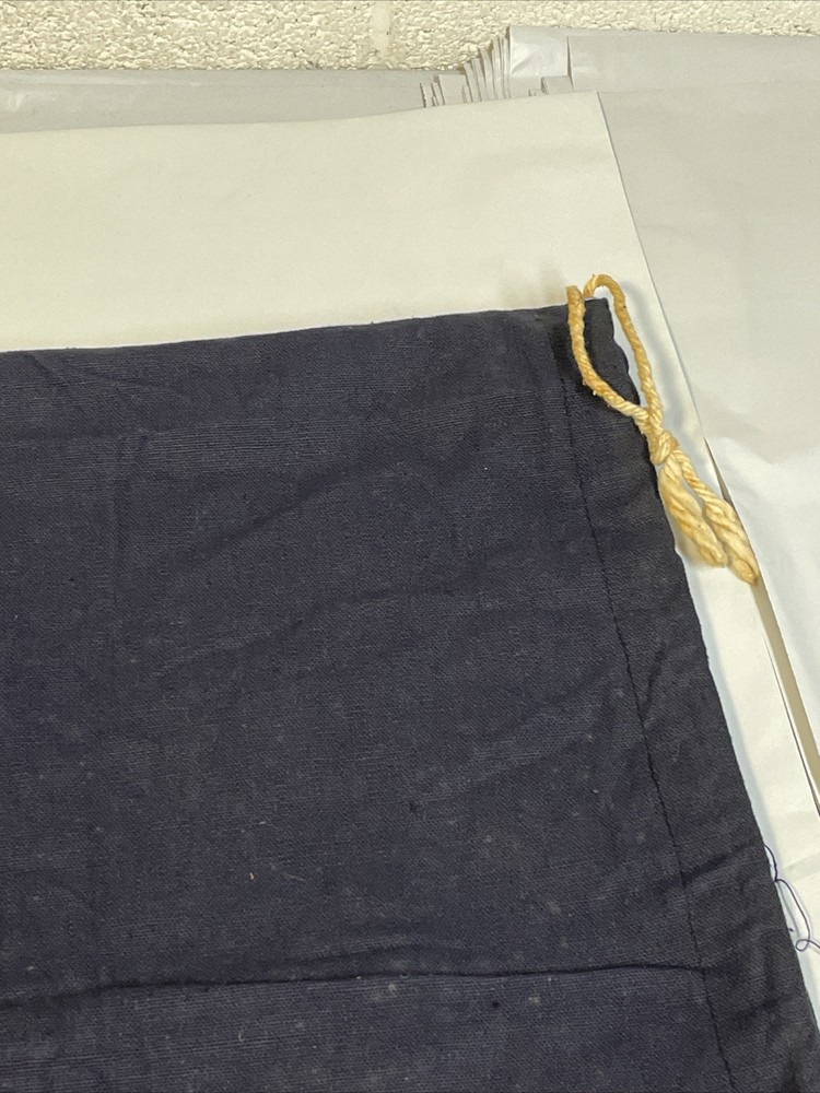 WW2 US Navy Blue Denim Barracks Laundry Drawstring Bag Sack USN 1940’s