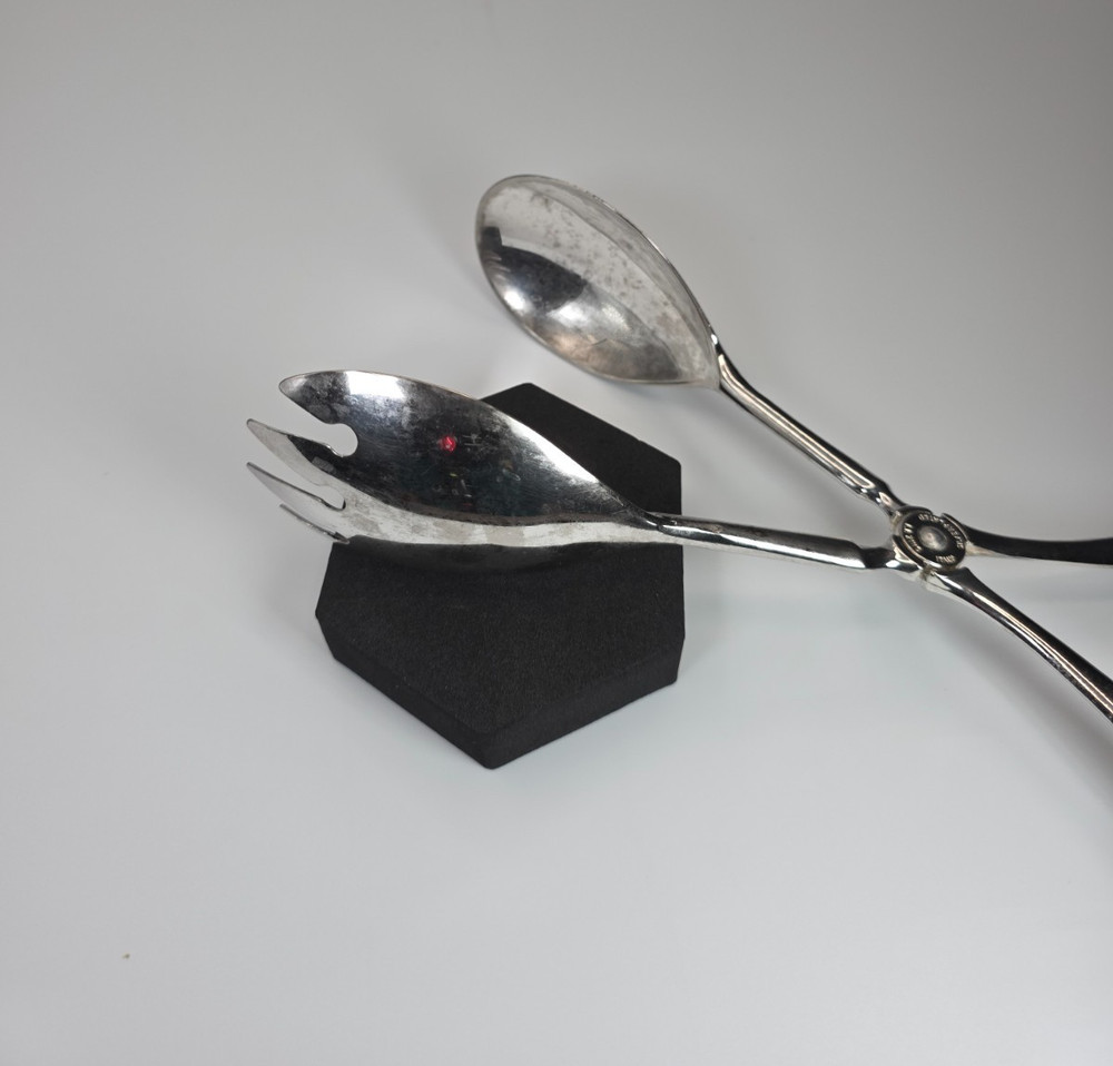 Serving Tongs Buffet/Salad Silver Platted EP Zing Kings Pattern 10.5 inch