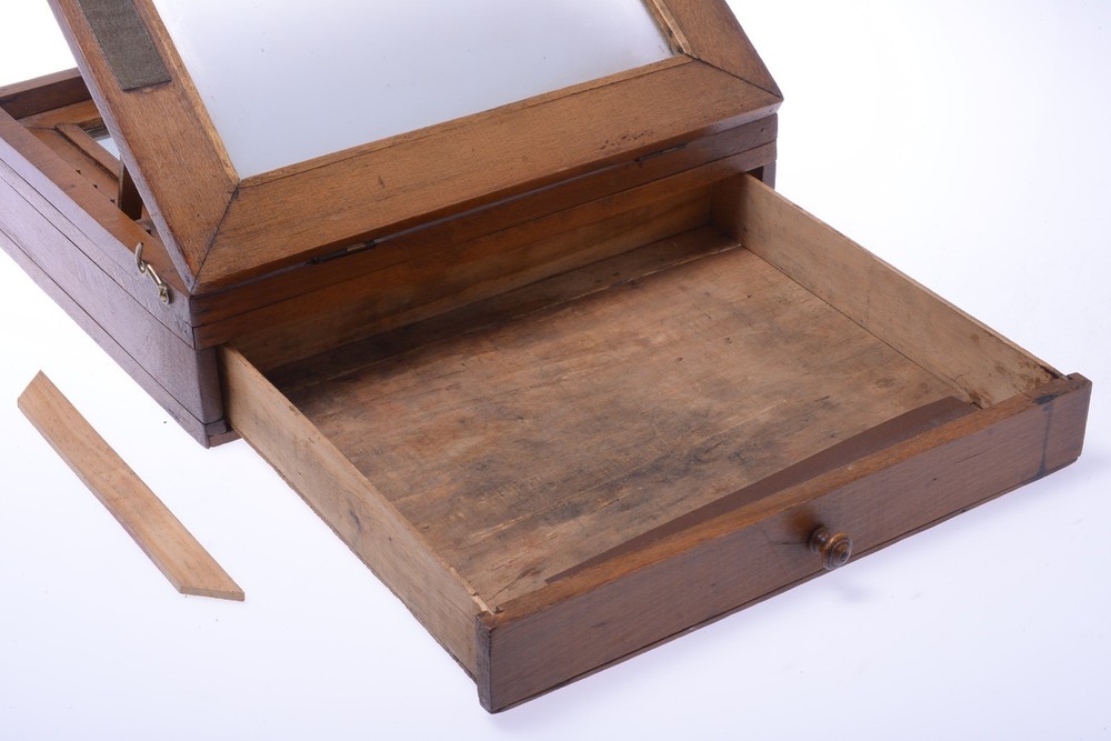 ✅ ANTIQUE RETOUCH, RETOUCHING DEVICE LARGE 18X24CM FORMAT MIRROR & FOCUS SCREEN
