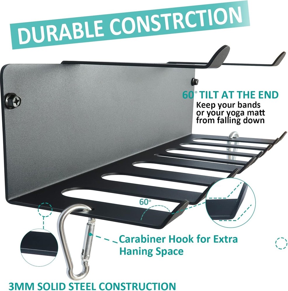 Storage Rack,Double Layer Multi-Purpose Exercise Bands Rack,Resistance
