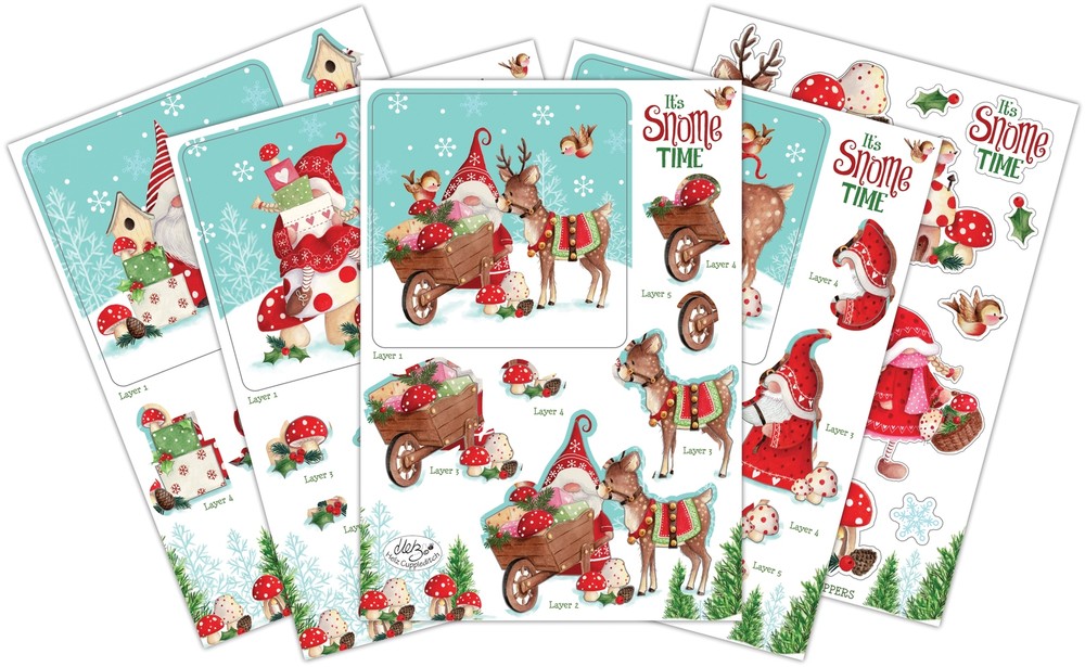 Craft Consortium 3D Decoupage & Topper Set It's Snome Time
