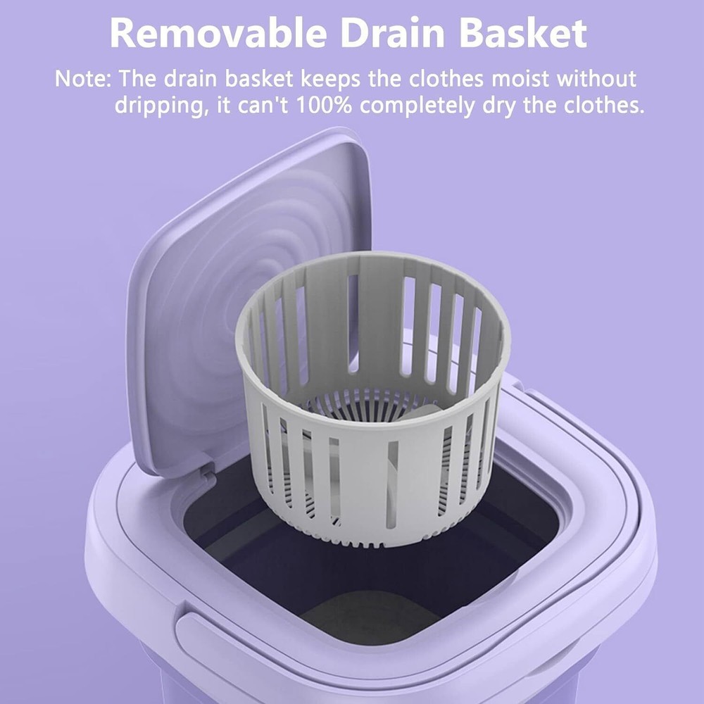 8L Mini Washing Machine Folding Portable Sterilization Drying Laundry Machine