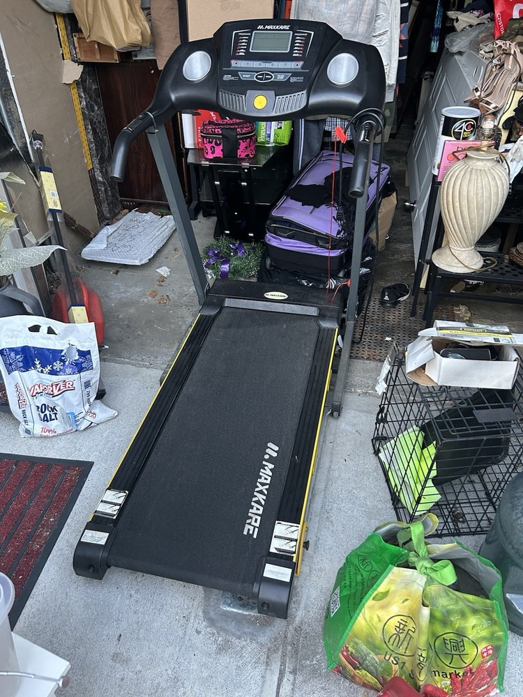 MaxKare Electric Folding Treadmill Black 10 Programs Safety Key Clock Home Use