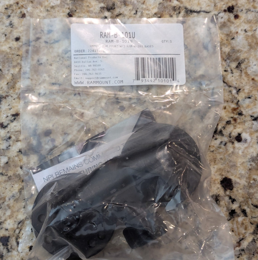 RAM Mounts Universal Double Ball Mount with Two Round Plates B Size Medium