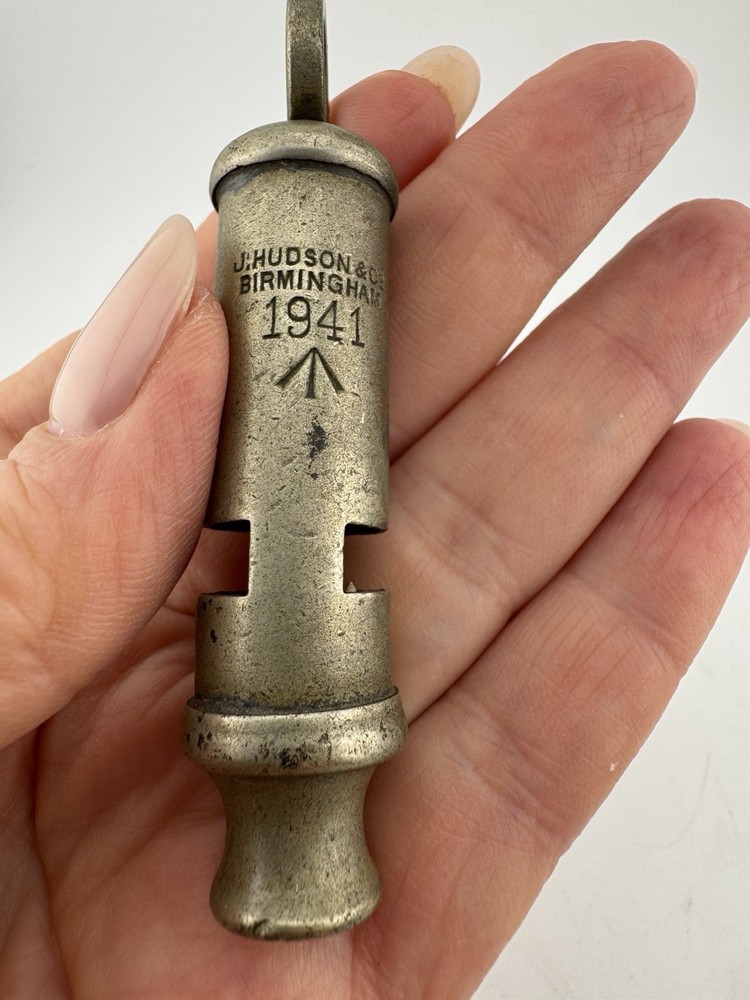 J Hudson & Co 1941 WWII British Military Whistle Birmingham