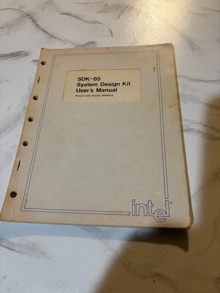 VINTAGE Intel SDK-85 System Design Kit Untested + USER'S MANUAL 1978