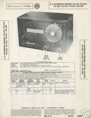 BF Goodrich Radios-Sams PhotoFact Tech Docs