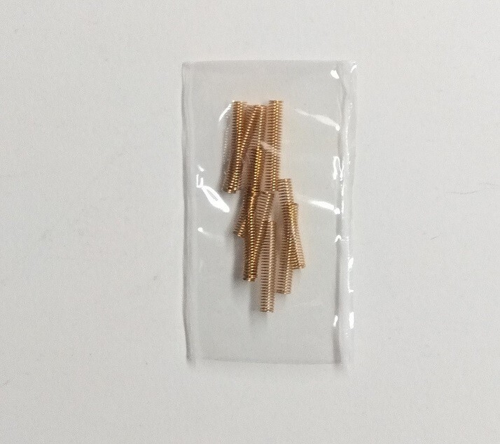 集電スプリング　均一タイプ　長さ１５ｍｍ　直径２．６ｍｍ　リン青銅　１０本ｘ４袋セット