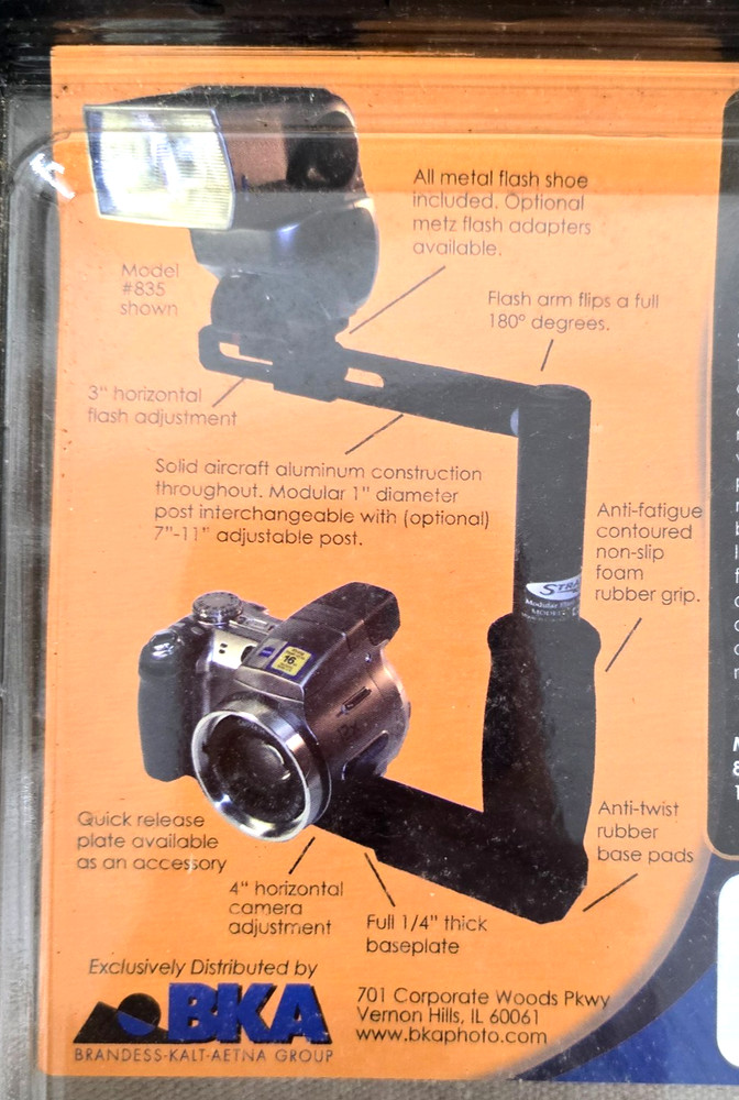 Flash Bracket Stratos Model 835 & 1035 Modular System 8" High XLNT