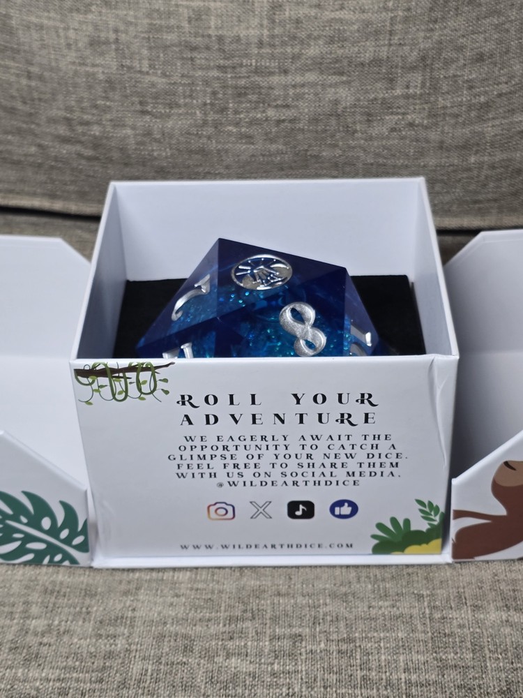 Wild Earth Dice Chunk D20 85mm, Liquid Core, New