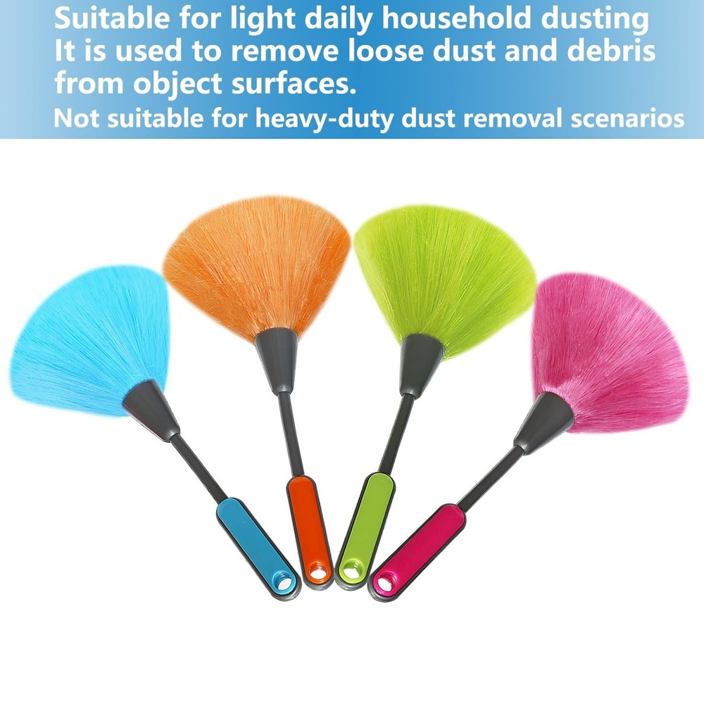 4 Pack 10" Small Microfiber Duster, Delicate Fluffy Microfiber Feather Duster...