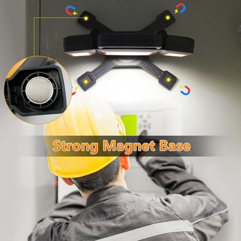 Rechargeable LED Work Light 180° Adjustable Waterproof Battery Powered New