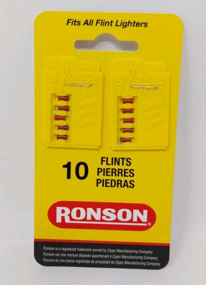 LIGHTER FLINTS Ronson 10 Pack Red Made In USA Fits All Lighters